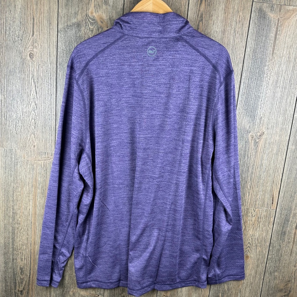 Vineyard Vines Performance Sankaty Quarter Zip Pullover Purple NWT Mens XL - Picture 6 of 7